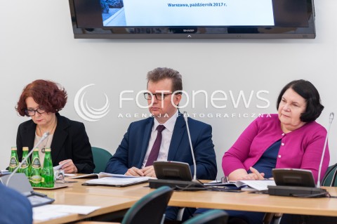  25.10.2017 WARSZAWA<br />POSIEDZENIE SEJMU RP<br />KOMISJA KULTURY I SRODKOW PRZEKAZU<br />N/Z ELZBIETA KRUK ANNA SOBECKA PIOTR BABINETZ<br /> 