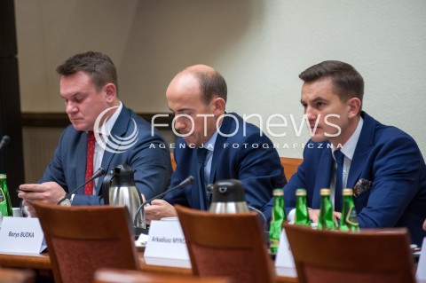  25.10.2017 WARSZAWA<br />KOMISJA WENECKA W SEJMIE RP<br />N/Z BORYS BUDKA DOMINIK TARCZYNSKI ARKADIUSZ MYRCHA<br /> 