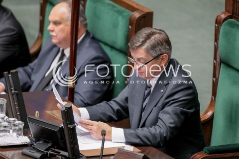  27.10.2017 WARSZAWA SEJM<br />POSIEDZENIE SEJMU RP<br />N/Z MARSZALEK SEJMU MAREK KUCHCINSKI<br /> 