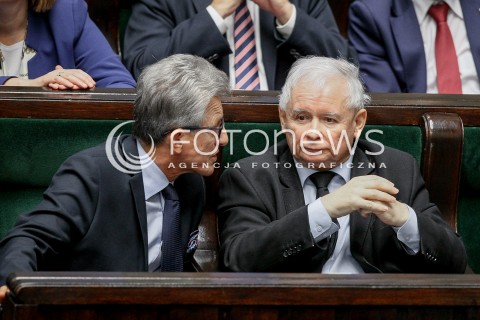  27.10.2017 WARSZAWA SEJM<br />POSIEDZENIE SEJMU RP<br />N/Z JAROSLAW KACZYNSKI STANISLAW PIOTROWICZ<br /> 