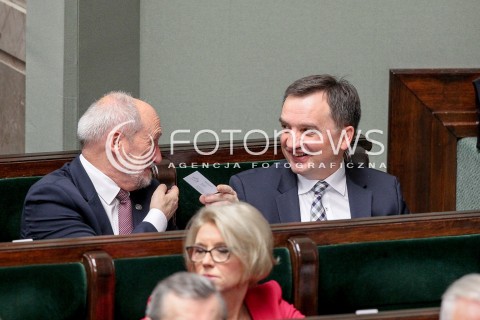  27.10.2017 WARSZAWA SEJM<br />POSIEDZENIE SEJMU RP<br />N/Z ANTONI MACIEREWICZ ZBIGNIEW ZIOBRO<br /> 