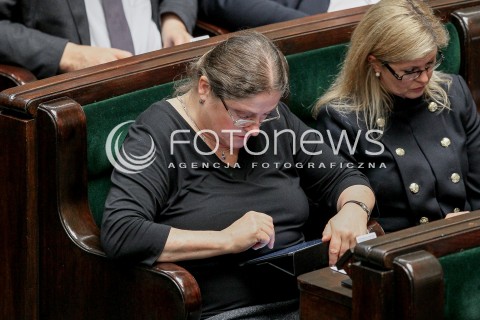  27.10.2017 WARSZAWA SEJM<br />POSIEDZENIE SEJMU RP<br />N/Z KRYSTYNA PAWLOWICZ TABLET<br /> 