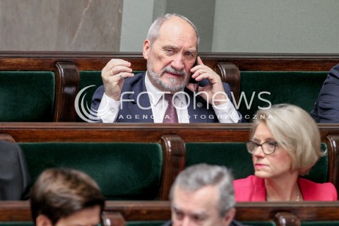  27.10.2017 WARSZAWA SEJM<br />POSIEDZENIE SEJMU RP<br />N/Z ANTONI MACIEREWICZ<br /> 