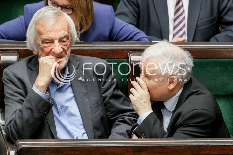  27.10.2017 WARSZAWA SEJM<br />POSIEDZENIE SEJMU RP<br />N/Z JAROSLAW KACZYNSKI RYSZARD TERLECKI<br /> 