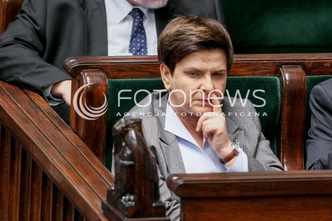  27.10.2017 WARSZAWA SEJM<br />POSIEDZENIE SEJMU RP<br />N/Z PREMIER BEATA SZYDLO<br /> 