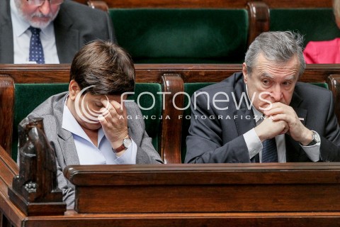  27.10.2017 WARSZAWA SEJM<br />POSIEDZENIE SEJMU RP<br />N/Z PREMIER BEATA SZYDLO PIOTR GLINSKI<br /> 