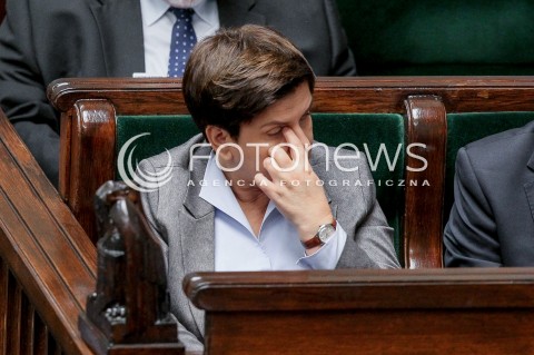  27.10.2017 WARSZAWA SEJM<br />POSIEDZENIE SEJMU RP<br />N/Z PREMIER BEATA SZYDLO<br /> 