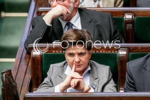  27.10.2017 WARSZAWA SEJM<br />POSIEDZENIE SEJMU RP<br />N/Z PREMIER BEATA SZYDLO<br /> 