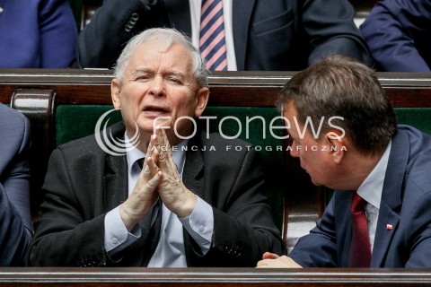  27.10.2017 WARSZAWA SEJM<br />POSIEDZENIE SEJMU RP<br />N/Z JAROSLAW KACZYNSKI MARIUSZ BLASZCZAK<br /> 