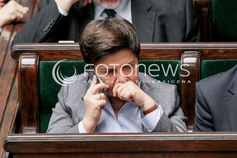  27.10.2017 WARSZAWA SEJM<br />POSIEDZENIE SEJMU RP<br />N/Z PREMIER BEATA SZYDLO<br /> 