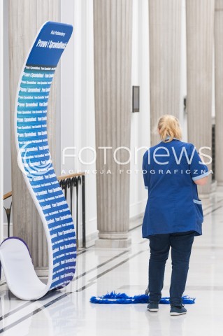  27.10.2017 WARSZAWA<br />POSIEDZENIE SEJMU RP<br />N/Z SPRZATACZKI SEJM<br /> 