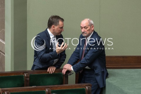  27.10.2017 WARSZAWA<br />POSIEDZENIE SEJMU RP<br />N/Z ZBIGNIEW ZIOBRO ANTONI MACIEREWICZ<br /> 