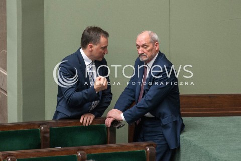  27.10.2017 WARSZAWA<br />POSIEDZENIE SEJMU RP<br />N/Z ZBIGNIEW ZIOBRO ANTONI MACIEREWICZ<br /> 