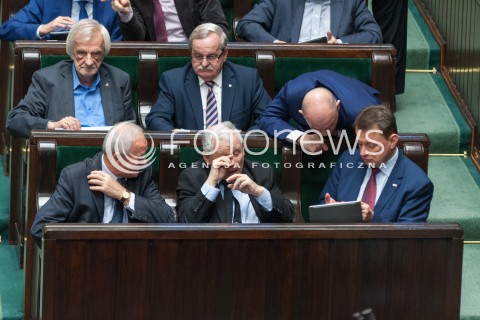  27.10.2017 WARSZAWA<br />POSIEDZENIE SEJMU RP<br />N/Z JAROSLAW KACZYNSKI KRZYSZTOF TCHORZEWSKI MARIUSZ BLASZCZAK<br /> 