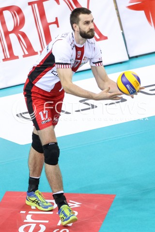  28.10.2017 RZESZOW <br />SIATKOWKA PLUS LIGA 2017/2018 MEN VOLLEYBALL POLAND POLISH PLUSLIGA LEAGUE SEASON 2017/18 <br />MECZ ASSECO RESOVIA RZESZOW - TREFL GDANSK <br />N/Z MARCIN MOZDZONEK SYLWETKA <br /> 