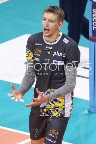  28.10.2017 RZESZOW <br />SIATKOWKA PLUS LIGA 2017/2018 MEN VOLLEYBALL POLAND POLISH PLUSLIGA LEAGUE SEASON 2017/18 <br />MECZ ASSECO RESOVIA RZESZOW - TREFL GDANSK <br />N/Z DAMIAN SCHULZ RADOSC EMOCJE SYLWETKA <br /> 