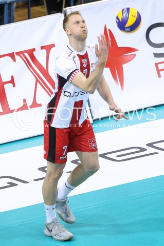  28.10.2017 RZESZOW <br />SIATKOWKA PLUS LIGA 2017/2018 MEN VOLLEYBALL POLAND POLISH PLUSLIGA LEAGUE SEASON 2017/18 <br />MECZ ASSECO RESOVIA RZESZOW - TREFL GDANSK <br />N/Z JAKUB JAROSZ SYLWETKA <br /> 