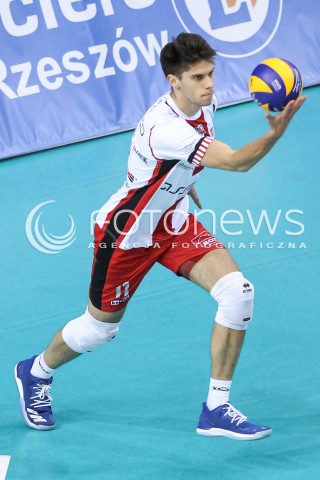  28.10.2017 RZESZOW <br />SIATKOWKA PLUS LIGA 2017/2018 MEN VOLLEYBALL POLAND POLISH PLUSLIGA LEAGUE SEASON 2017/18 <br />MECZ ASSECO RESOVIA RZESZOW - TREFL GDANSK <br />N/Z ALEKSANDER SLIWKA SYLWETKA <br /> 