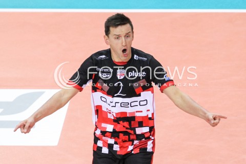  28.10.2017 RZESZOW <br />SIATKOWKA PLUS LIGA 2017/2018 MEN VOLLEYBALL POLAND POLISH PLUSLIGA LEAGUE SEASON 2017/18 <br />MECZ ASSECO RESOVIA RZESZOW - TREFL GDANSK <br />N/Z PAWEL RUSEK RADOSC EMOCJE SYLWETKA <br /> 
