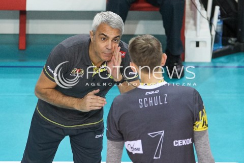  28.10.2017 RZESZOW <br />SIATKOWKA PLUS LIGA 2017/2018 MEN VOLLEYBALL POLAND POLISH PLUSLIGA LEAGUE SEASON 2017/18 <br />MECZ ASSECO RESOVIA RZESZOW - TREFL GDANSK <br />N/Z ANDREA ANASTASI - I TRENER ( HEAD COACH ) DAMIAN SCHULZ <br /> 