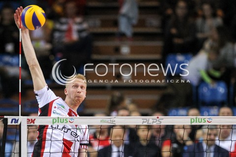  28.10.2017 RZESZOW <br />SIATKOWKA PLUS LIGA 2017/2018 MEN VOLLEYBALL POLAND POLISH PLUSLIGA LEAGUE SEASON 2017/18 <br />MECZ ASSECO RESOVIA RZESZOW - TREFL GDANSK <br />N/Z JAKUB JAROSZ SYLWETKA ATAK <br /> 