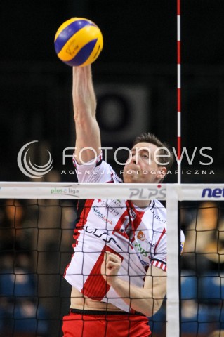  28.10.2017 RZESZOW <br />SIATKOWKA PLUS LIGA 2017/2018 MEN VOLLEYBALL POLAND POLISH PLUSLIGA LEAGUE SEASON 2017/18 <br />MECZ ASSECO RESOVIA RZESZOW - TREFL GDANSK <br />N/Z JOCHEN SCHOPS SYLWETKA ATAK <br /> 