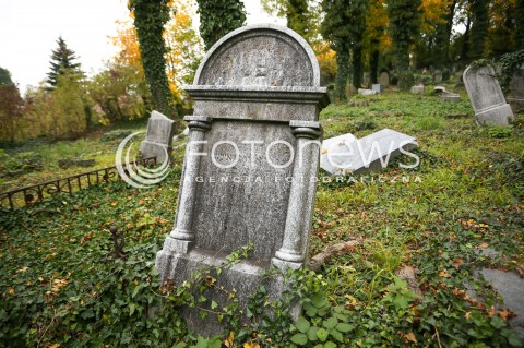  29.10.2017 CIESZYN <br />KIRKUT WPISANY DO REJESTRU ZABYTKOW <br />ZDJECIE ILUSTRACYJNE <br />N/Z MACEWY NA CMENTARZU WSROD JESIENNYCH LISCI<br /> 