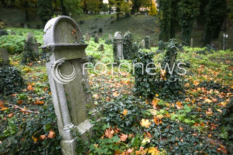  29.10.2017 CIESZYN <br />KIRKUT WPISANY DO REJESTRU ZABYTKOW <br />ZDJECIE ILUSTRACYJNE <br />N/Z MACEWY NA CMENTARZU WSROD JESIENNYCH LISCI<br /> 