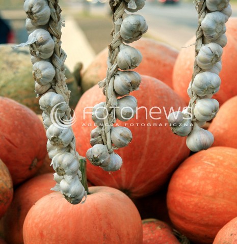  29.10.2017 LESZNOWOLA <br />PRZYDROZNA SPRZEDAZ PLODOW ROLNYCH PRZEZ ROLNIKOW <br />ZDJECIE ILUSTRACYJNE <br />N/Z WYSTAWIONE NA SPRZEDAZ KOLOROWE DYNIE PAPRYKA CZOSNEK I SWOJSKA KAPUSTA<br /> 