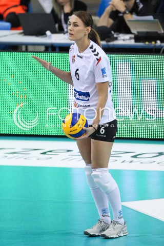  29.10.2017 RZESZOW <br />SIATKOWKA LIGA SIATKOWKI KOBIET LSK 2017/2018 WOMEN VOLLEYBALL POLAND POLISH LEAGUE <br />MECZ DEVELOPRES SKYRES RZESZOW - BKS PROFI CREDIT BIELSKO BIALA <br />N/Z KATARZYNA ZABINSKA SYLWETKA <br /> 