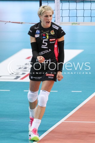  29.10.2017 RZESZOW <br />SIATKOWKA LIGA SIATKOWKI KOBIET LSK 2017/2018 WOMEN VOLLEYBALL POLAND POLISH LEAGUE <br />MECZ DEVELOPRES SKYRES RZESZOW - BKS PROFI CREDIT BIELSKO BIALA <br />N/Z ALEKSANDRA JAGIELO RADOSC EMOCJE SYLWETKA <br /> 