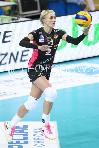  29.10.2017 RZESZOW <br />SIATKOWKA LIGA SIATKOWKI KOBIET LSK 2017/2018 WOMEN VOLLEYBALL POLAND POLISH LEAGUE <br />MECZ DEVELOPRES SKYRES RZESZOW - BKS PROFI CREDIT BIELSKO BIALA <br />N/Z ALEKSANDRA JAGIELO SYLWETKA <br /> 