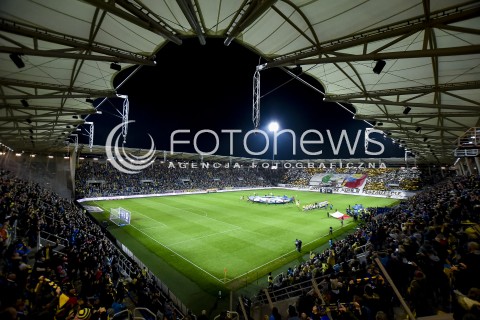  03.11.2017 GDYNIA <br />PILKA NOZNA - EKSTRAKLASA SEZON 2017/2018<br />MECZ ARKA GDYNIA - LECHIA GDANSK<br />N/Z ROZPOCZECIE MECZU OPRAWA KIBICOW ARKI<br /> 