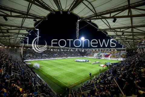  03.11.2017 GDYNIA <br />PILKA NOZNA - EKSTRAKLASA SEZON 2017/2018<br />MECZ ARKA GDYNIA - LECHIA GDANSK<br />N/Z ROZPOCZECIE MECZU OPRAWA KIBICOW ARKI<br /> 