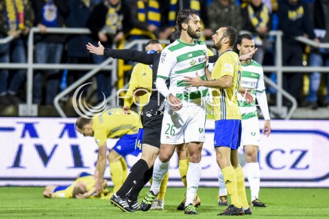  03.11.2017 GDYNIA <br />PILKA NOZNA - EKSTRAKLASA SEZON 2017/2018<br />MECZ ARKA GDYNIA - LECHIA GDANSK<br />N/Z BLAZEJ AUGUSTYN MARCUS DA SILVA<br /> 
