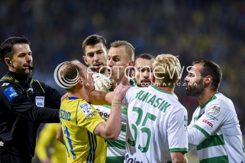  03.11.2017 GDYNIA <br />PILKA NOZNA - EKSTRAKLASA SEZON 2017/2018<br />MECZ ARKA GDYNIA - LECHIA GDANSK<br />N/Z DANIEL STEFANSKI RAFAL SIEMASZKO PAWEL STOLARSKI DANIEL LUKASIK PRZEPYCHANKI<br /> 