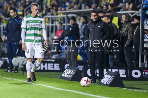  03.11.2017 GDYNIA <br />PILKA NOZNA - EKSTRAKLASA SEZON 2017/2018<br />MECZ ARKA GDYNIA - LECHIA GDANSK<br />N/Z PAWEL STOLARSKI ADAM OWEN<br /> 