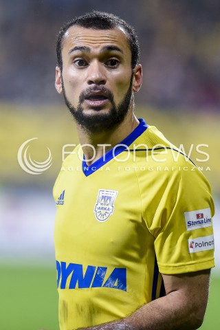  03.11.2017 GDYNIA <br />PILKA NOZNA - EKSTRAKLASA SEZON 2017/2018<br />MECZ ARKA GDYNIA - LECHIA GDANSK<br />N/Z MARCUS DA SILVA<br /> 