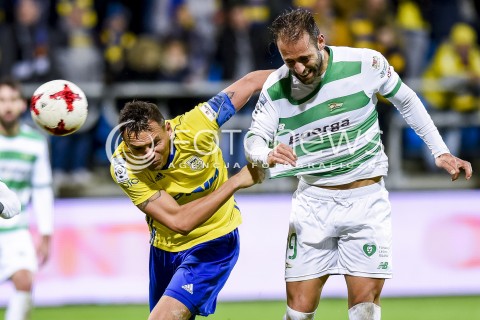  03.11.2017 GDYNIA <br />PILKA NOZNA - EKSTRAKLASA SEZON 2017/2018<br />MECZ ARKA GDYNIA - LECHIA GDANSK<br />N/Z DAWID SOLDECKI MARCO PAIXAO<br /> 