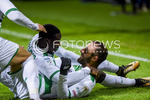  03.11.2017 GDYNIA <br />PILKA NOZNA - EKSTRAKLASA SEZON 2017/2018<br />MECZ ARKA GDYNIA - LECHIA GDANSK<br />N/Z FLAVIO PAIXAO ROMARIO BALDE RADOSC GOL BRAMKA NA 1:0<br /> 