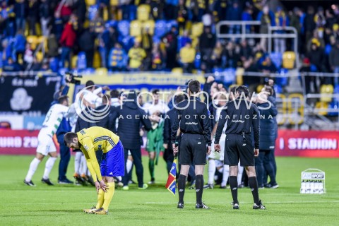  03.11.2017 GDYNIA <br />PILKA NOZNA - EKSTRAKLASA SEZON 2017/2018<br />MECZ ARKA GDYNIA - LECHIA GDANSK<br />N/Z LUKA ZARANDIA PO PRZEGRANYM MECZU<br /> 