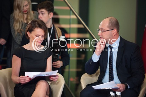  04.11.2017 WARSZAWA<br />KONWENCJA ZALOZYCIELSKA PARTII POROZUMIENIE<br />N/Z ADAM BIELAN JADWIGA EMILEWICZ<br /> 
