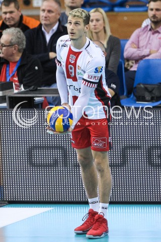  04.11.2017 RZESZOW<br />SIATKOWKA PLUSLIGA 2017/2018 MEN VOLLEYBALL POLAND POLISH PLUS LIGA LEAGUE SEASON 2017/2018<br />MECZ ASSECO RESOVIA RZESZOW - INDYKPOL AZS OLSZTYN <br />N/Z THIBAULT ROSSARD SYLWETKA <br /> 