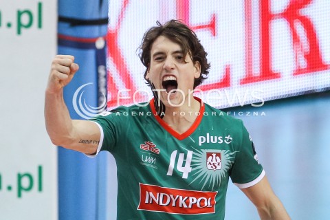  04.11.2017 RZESZOW<br />SIATKOWKA PLUSLIGA 2017/2018 MEN VOLLEYBALL POLAND POLISH PLUS LIGA LEAGUE SEASON 2017/2018<br />MECZ ASSECO RESOVIA RZESZOW - INDYKPOL AZS OLSZTYN <br />N/Z TOMAS ROUSSEAUX RADOSC EMOCJE SYLWETKA <br /> 