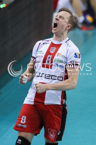  04.11.2017 RZESZOW<br />SIATKOWKA PLUSLIGA 2017/2018 MEN VOLLEYBALL POLAND POLISH PLUS LIGA LEAGUE SEASON 2017/2018<br />MECZ ASSECO RESOVIA RZESZOW - INDYKPOL AZS OLSZTYN <br />N/Z ELVISS KRASTINS RADOSC EMOCJE SYLWETKA <br /> 