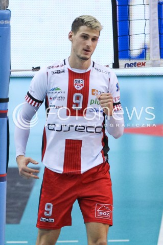  04.11.2017 RZESZOW<br />SIATKOWKA PLUSLIGA 2017/2018 MEN VOLLEYBALL POLAND POLISH PLUS LIGA LEAGUE SEASON 2017/2018<br />MECZ ASSECO RESOVIA RZESZOW - INDYKPOL AZS OLSZTYN <br />N/Z THIBAULT ROSSARD RADOSC EMOCJE SYLWETKA <br /> 