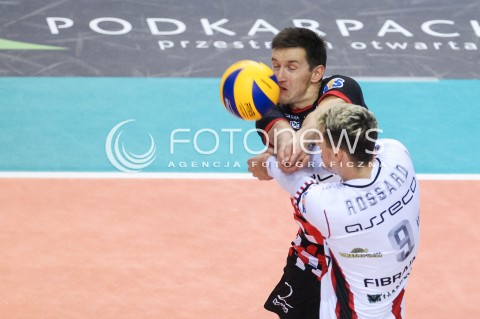  04.11.2017 RZESZOW<br />SIATKOWKA PLUSLIGA 2017/2018 MEN VOLLEYBALL POLAND POLISH PLUS LIGA LEAGUE SEASON 2017/2018<br />MECZ ASSECO RESOVIA RZESZOW - INDYKPOL AZS OLSZTYN <br />N/Z PAWEL RUSEK THIBAULT ROSSARD <br /> 