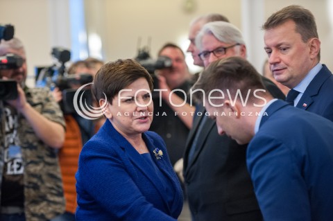  07.11.2017 WARSZAWA<br />POSIEDZENIE RADY MINISTROW<br />N/Z BEATA SZYDLO MARIUSZ BLASZCZAK WITOLD WASZCZYKOWSKI<br /> 
