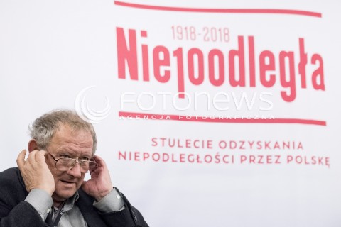  07.11.2017 GDANSK<br />GDANSKIE DEBATY OBYWATELSKIE Z OKAZJI STULECIA ODZYSKANIA NIEPODLEGLOSCI<br />DEBATA Z ADAMEM MICHNIKIEM NA TEMAT NAJWAZNIEJSZYCH PROBLEMOW POLSKI W LATACH 1918/1989<br />N/Z ADAM MICHNIK<br /> 