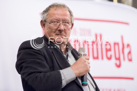  07.11.2017 GDANSK<br />GDANSKIE DEBATY OBYWATELSKIE Z OKAZJI STULECIA ODZYSKANIA NIEPODLEGLOSCI<br />DEBATA Z ADAMEM MICHNIKIEM NA TEMAT NAJWAZNIEJSZYCH PROBLEMOW POLSKI W LATACH 1918/1989<br />N/Z ADAM MICHNIK<br /> 